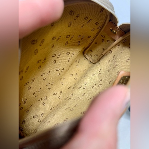 Christian Dior | Small Vintage Gray Canvas Brown Leather Crossbody (w/ NO STRAP) - Picture 8 of 8